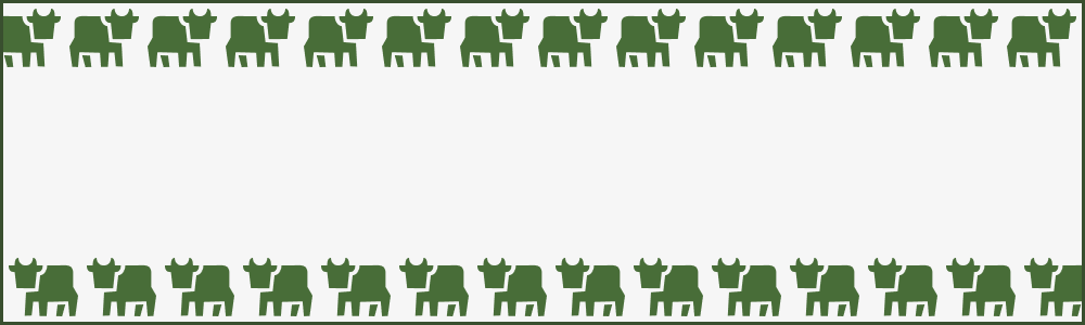 Patterned graphic of green cows on a grey background