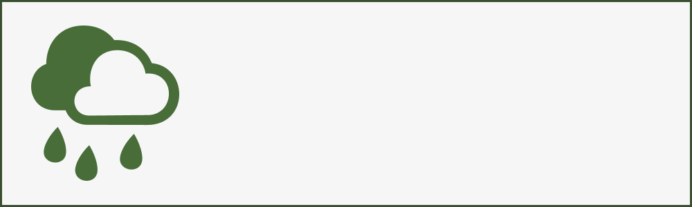 Graphical representation of green clouds and rain on a grey background